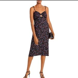AQUA FLORAL MIDI DRESS. SMALL. NWT.